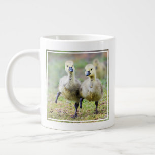 Cutest Baby Animals Canadian Goose Goslings Large Coffee Mug