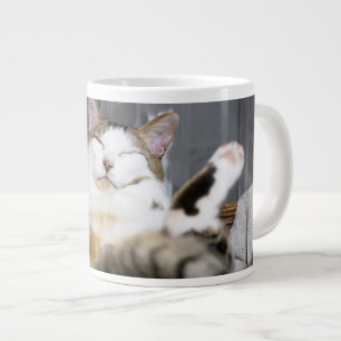 Cutest Baby Animals   Cat in Bed Large Coffee Mug