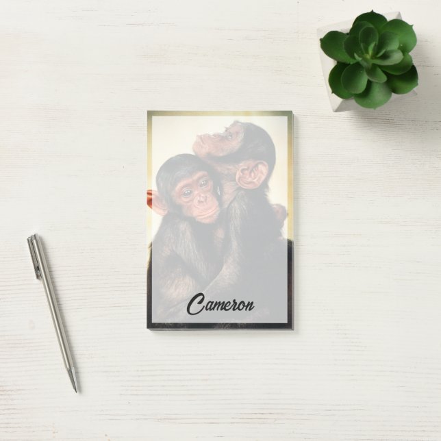 Cutest Baby Animals | Chimpanzee Hug Post-it Notes (Office)