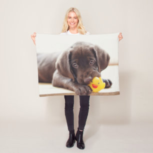 Cutest Baby Animals   Chocolate Labrador Puppy Fleece Blanket