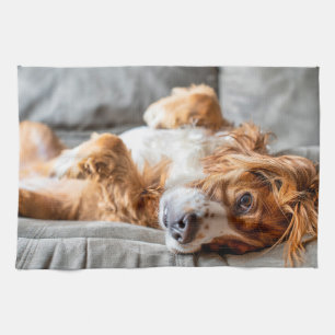 Cutest Baby Animals Cocker Spaniel Tea Towel