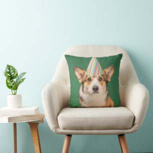 Cutest Baby Animals   Corgi Birthday Puppy Cushion