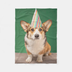 Cutest Baby Animals Corgi Birthday Puppy Fleece Blanket