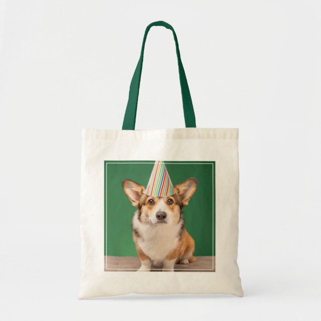 Cutest Baby Animals | Corgi Birthday Puppy Tote Bag (Front)