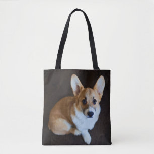Cutest Baby Animals   Corgi Looking Up Tote Bag