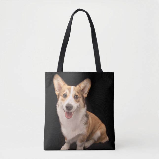 Cutest Baby Animals | Corgi Puppy Smile Tote Bag (Front)