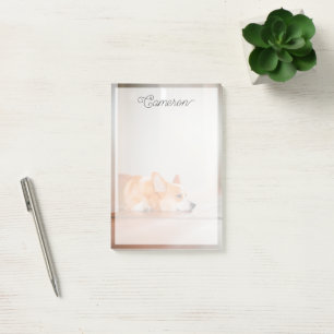 Cutest Baby Animals Corgi Sleeping Post-it Notes
