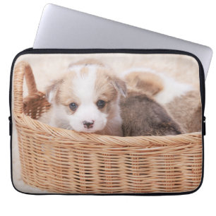 Cutest Baby Animals Corgi Tiny Puppy Laptop Sleeve