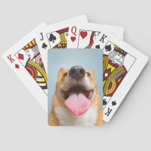 Cutest Baby Animals Corgi Tongue Playing Cards