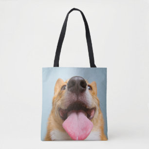 Cutest Baby Animals   Corgi Tongue Tote Bag