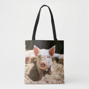 Cutest Baby Animals Cute Baby Piglet Tote Bag
