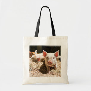 Cutest Baby Animals   Cute Baby Piglet Tote Bag