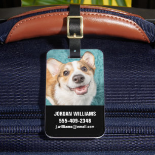 Cutest Baby Animals   Cute Corgi Puppy Smile Luggage Tag