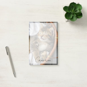 Cutest Baby Animals   Cute Tabby Cat Sleeping Post-it Notes