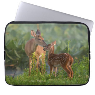 Cutest Baby Animals   Deer and Baby Laptop Sleeve