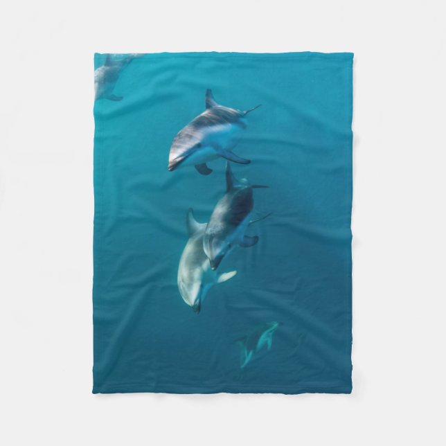 Cutest Baby Animals | Dolphin Family Fleece Blanket (Front)