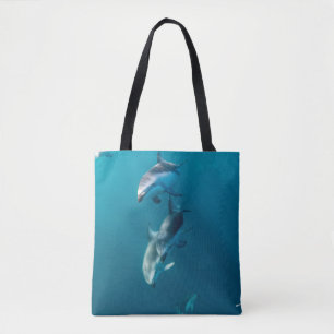 Cutest Baby Animals Dolphin Family Tote Bag