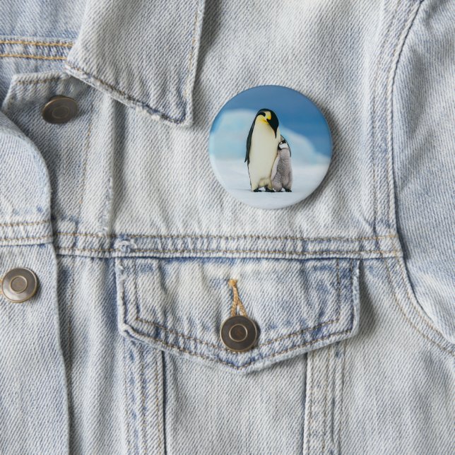 Cutest Baby Animals | Emperor Penguin Chick 6 Cm Round Badge (In Situ)