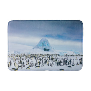 Cutest Baby Animals Emperor Penguin Colony Bath Mat