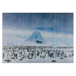 Cutest Baby Animals Emperor Penguin Colony Cutting Board