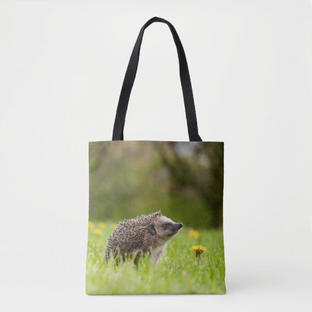 Cutest Baby Animals | European Hedgehog Tote Bag (Front)