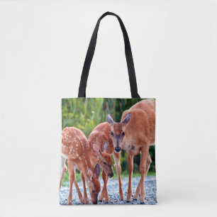 Cutest Baby Animals Fawn with Babies Tote Bag