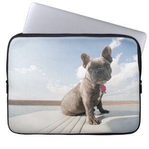 Cutest Baby Animals   French Bulldog Boating Laptop Sleeve