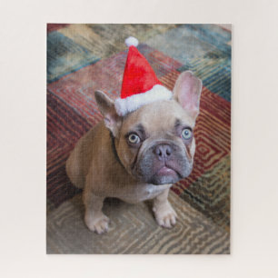 Cutest Baby Animals   French Bulldog Christmas Jigsaw Puzzle