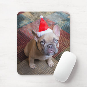 Cutest Baby Animals   French Bulldog Christmas Mouse Pad