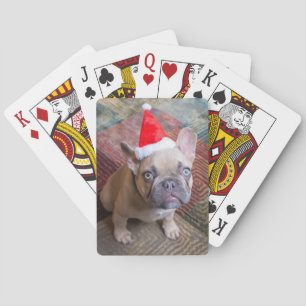 Cutest Baby Animals   French Bulldog Christmas Playing Cards