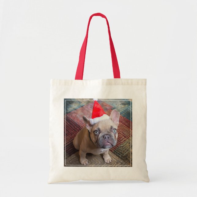 Cutest Baby Animals | French Bulldog Christmas Tote Bag (Front)