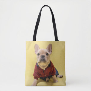 Cutest Baby Animals French Bulldog Dressed Tote Bag