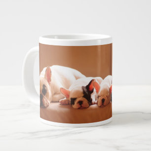 Cutest Baby Animals French Bulldog Family Large Coffee Mug