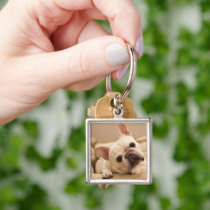 Cutest Baby Animals   French Bulldog Head Tilt Key Ring