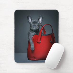 Cutest Baby Animals   French Bulldog in Handbag Mouse Pad
