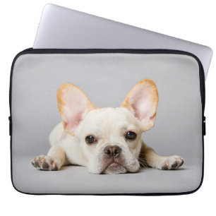 Cutest Baby Animals   French Bulldog Lying Down Laptop Sleeve