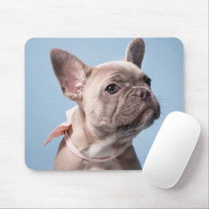 Cutest Baby Animals   French Bulldog Pink Bow Mouse Pad