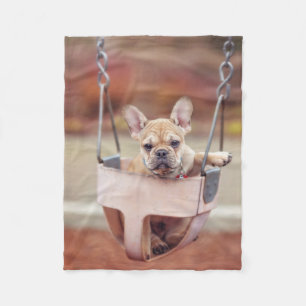 Cutest Baby Animals   French Bulldog Playground Fleece Blanket