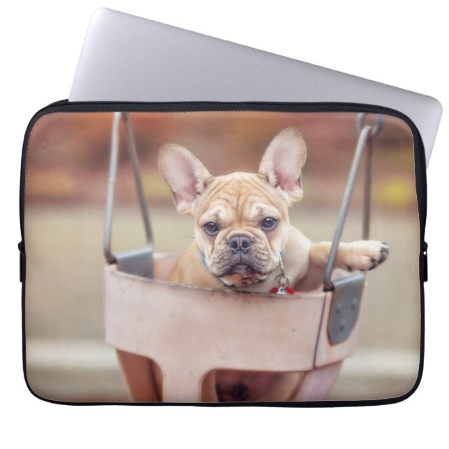 Cutest Baby Animals | French Bulldog Playground Laptop Sleeve (Front)
