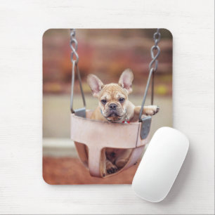 Cutest Baby Animals   French Bulldog Playground Mouse Pad