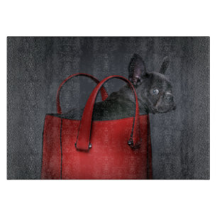 Cutest Baby Animals French Bulldog Red Hand Bag Cutting Board
