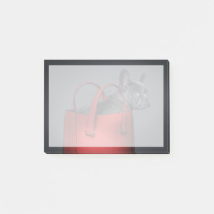 Cutest Baby Animals French Bulldog Red Hand Bag Post-it Notes