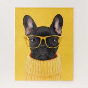 Cutest Baby Animals French Bulldog Sunglasses Jigsaw Puzzle