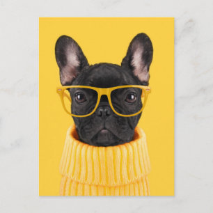 Cutest Baby Animals French Bulldog Sunglasses Postcard