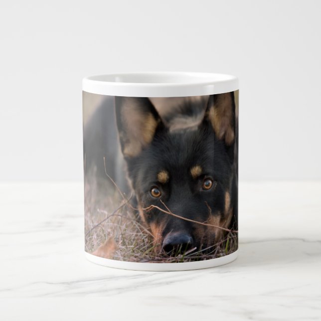 Cutest Baby Animals | German Shepherd Puppy Large Coffee Mug (Front)