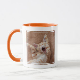 Cutest Baby Animals   Ginger Kitten Yawning Mug