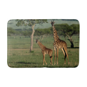 Cutest Baby Animals   Giraffe Calf & Mama Bath Mat
