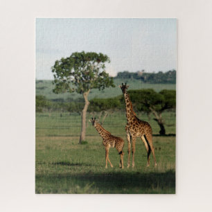 Cutest Baby Animals Giraffe Calf & Mama Jigsaw Puzzle
