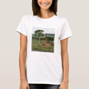 Cutest Baby Animals Giraffe Calf & Mama T-Shirt