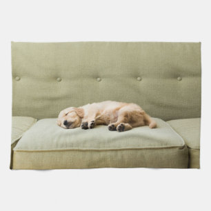Cutest Baby Animals Golden Retriever Puppy 2 Tea Towel